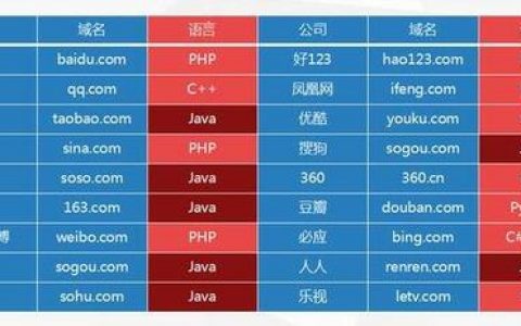 大型网站开发语言排名_支持主流开发语言
