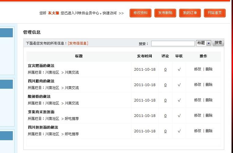 发帖子网站_网站管理