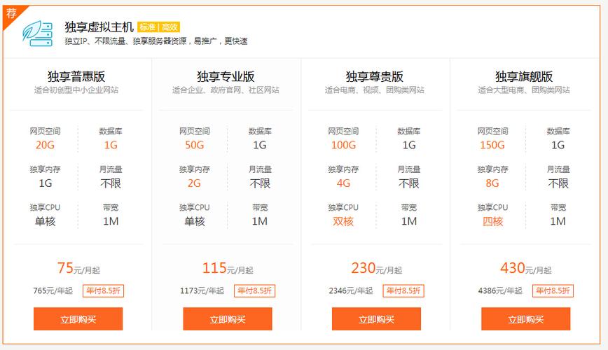 独享型云主机_计费说明（独享型