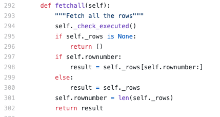 fetchall cursor.fetchall