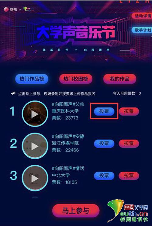 大学生网站作品_投票