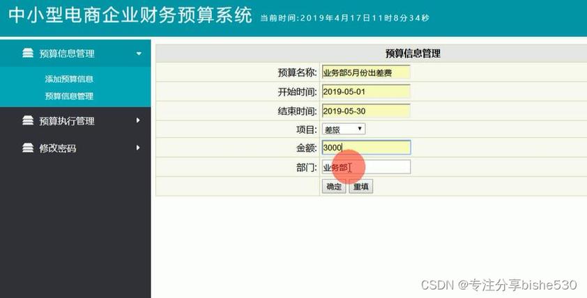 电子商务网站项目预算_预算管理