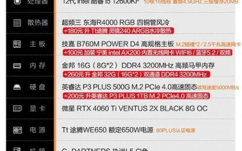 电脑主机配置报价_电脑端