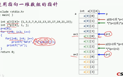 二维数组指针_数组