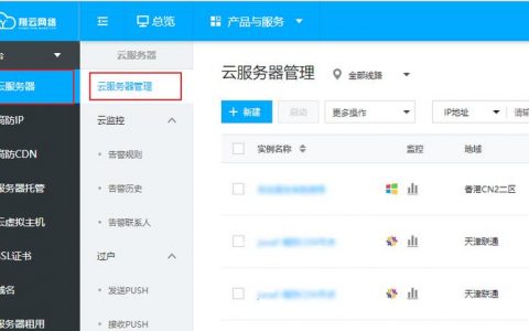 独享云服务器托管_独享实例管理