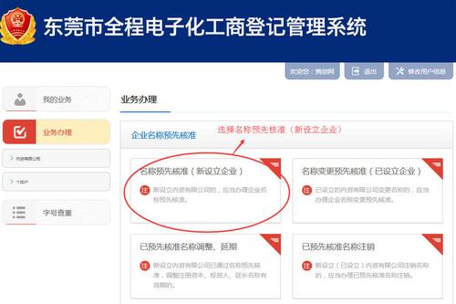 东莞企业注册核名_企业注册