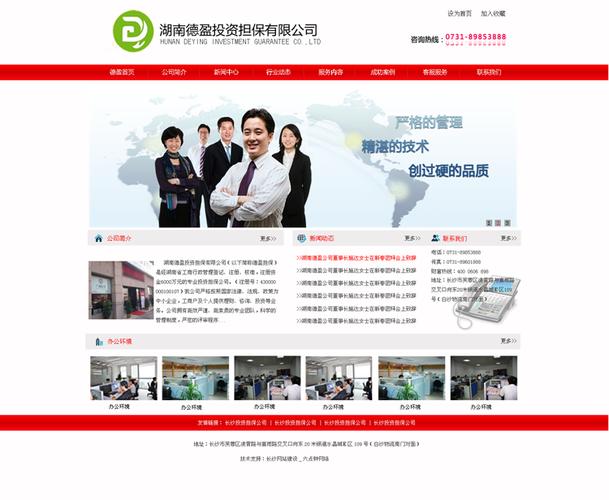 担保公司网站模板_网站模板设置