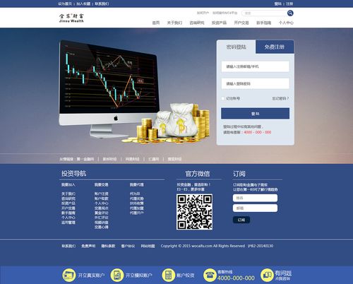 大气金融投资企业网站模板_网站模板设置