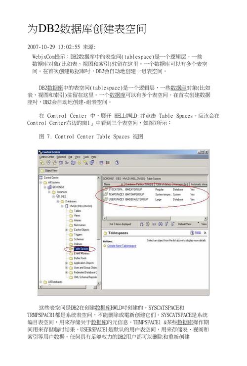 db2创建数据库表空间_创建和管理表空间