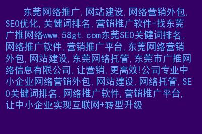 东莞网站推广服务_网站推广（SEO设置）