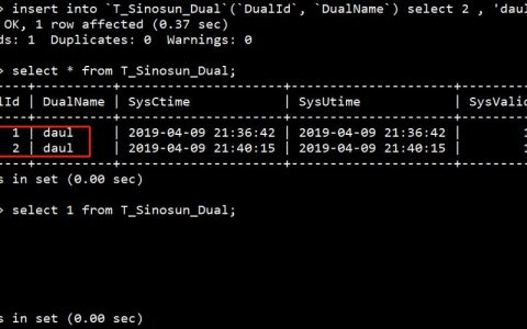 dual mysql_DUAL