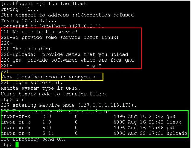 FTP服务器的匿名登录命令_快速构建FTP站点（Linux）