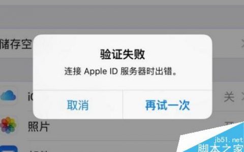 当验证Apple ID时出现服务器错误，这通常意味着什么？