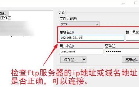 ftp软件连接不到服务器上_FTP/SFTP连接