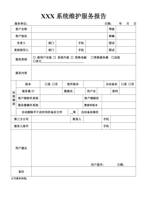 服务器维护报告_查询报告