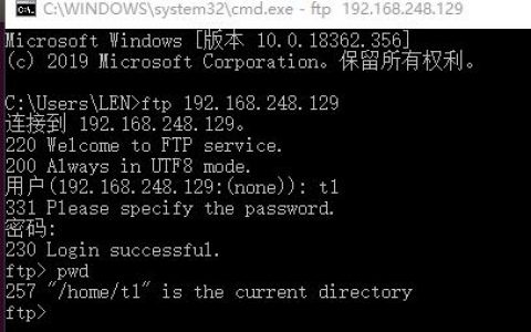 如何通过电脑cmd命令行成功连接至FTP服务器？