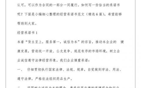 非经营性承诺书的附录内容包含哪些关键信息？