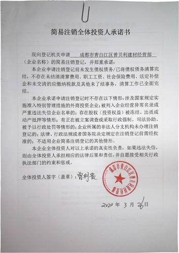 非经营性承诺_附录承诺书
