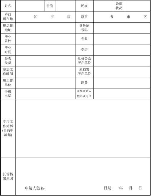 档案托管资质_员工档案