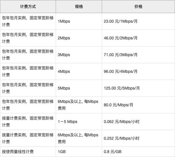 服务器租用的费用_计费项