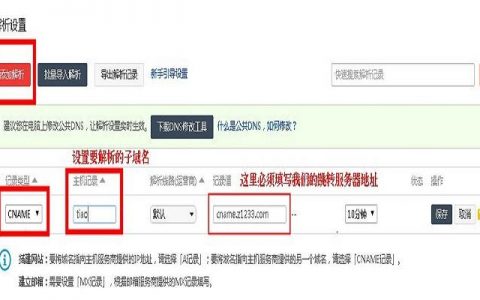 域名配置在服务器管理中扮演何种角色，以及CNAME记录在域名管理界面的具体功能是什么？