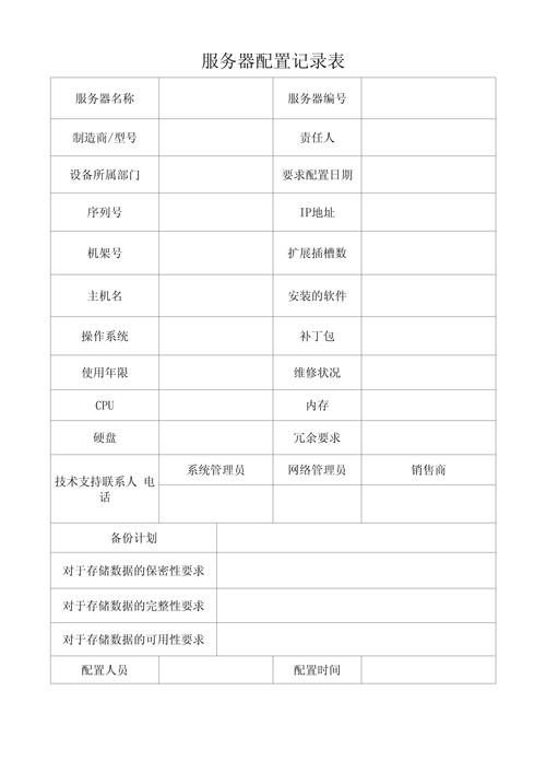 服务器配置表格_表格配置模式