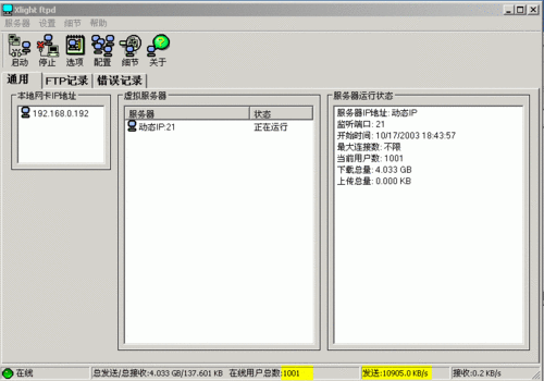 ftp服务器 带宽测试_FTP