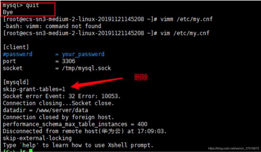 mysql 密码重置_重置密码