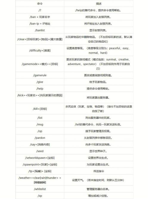 mc服务器的清怪指令是什么意思