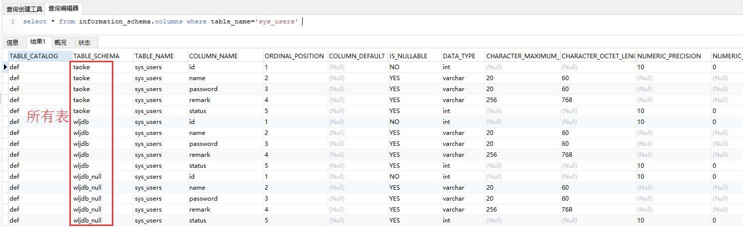 mysql数据库中文列名_源数据库列名检查