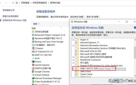 在Windows 10中共享文件需要启用哪些服务器服务？