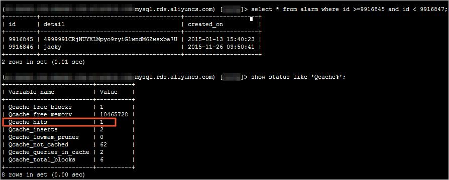 mysql查看查询缓存_RDS for MySQL支持开启查询缓存吗