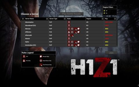 H1Z1亚洲服务器的官方名称是什么？