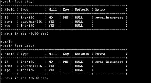 mysql进入数据库表_Mysql数据库