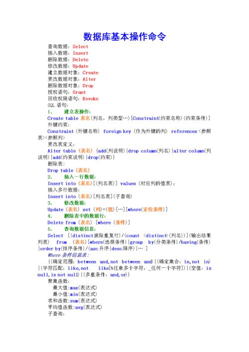 mysql数据库基础命令_基础命令规范