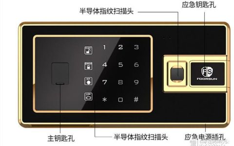 如何定位保险柜的开锁按钮？