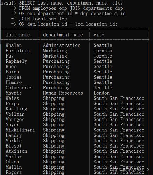 mysql数据库跨表查询语句_查询语句
