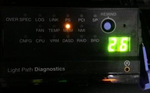 ibm服务器叹号灯亮起，这是预示着什么潜在问题？