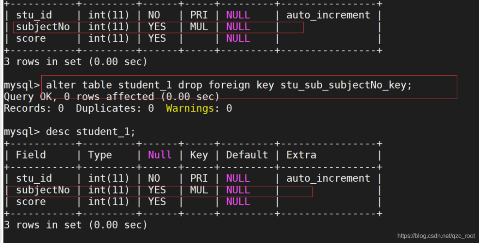 mysql数据库建立外键_DDL