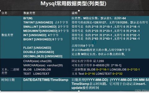 MySQL数据库中的LONG与LONG RAW类型有何区别与应用场景？