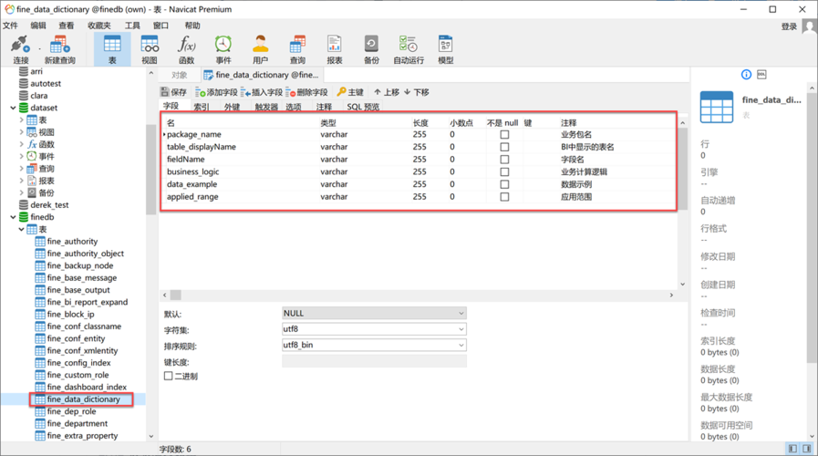 mysql 数据库字典设计_创建字典