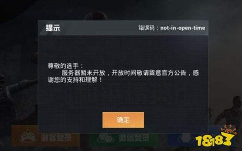 新游戏服务器尚未开启意味着什么？