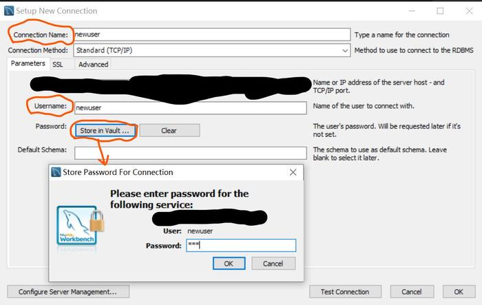 mysql中重新创建连接数据库_创建连接