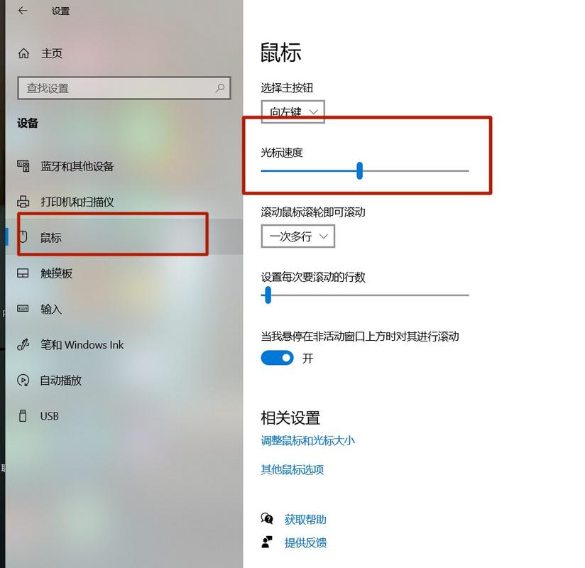 鼠标不灵活了在哪里调