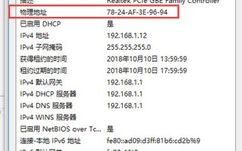 如何在云服务器中查找MAC地址？