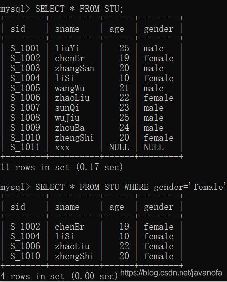 mysql简单的商城系统数据库_简单查询