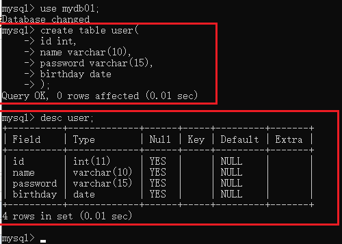 mysql创建数据库整数五种整形_创建MySQL数据库