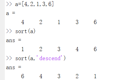 matlab中sort函数 _SORT BY