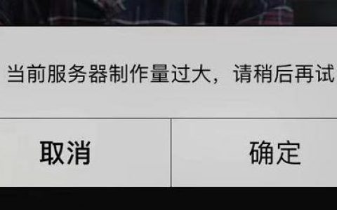 Zao服务器制作量过大的含义是什么？