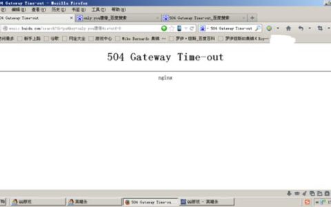 服务器错误代码504，这到底代表了什么？